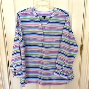 Talbots Plus Size 1X Linen Tunic